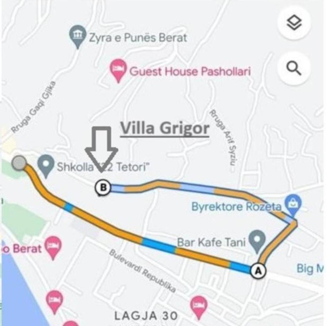 Villa Grigor Берат Экстерьер фото